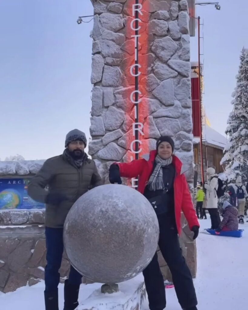 Actor Suriya and Jyothika went to pinland for a winter trip