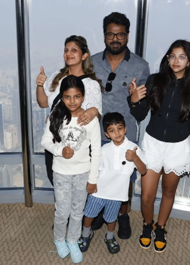 actress Rambha's family vacation trip in burj khalifa